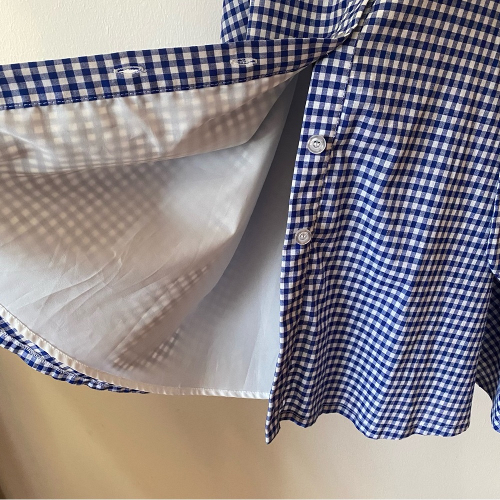 Be by Chetta B. Gingham Button Up Tie Waist A-Line Sleeveless Dress - Picture 5 of 12